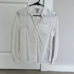 White button up polo. Size 2.